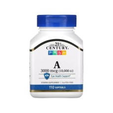 Вітамін 21st Century Вітамін A, 3000 мкг, Vitamin A, 110 гелевих капсул (CEN-21464)