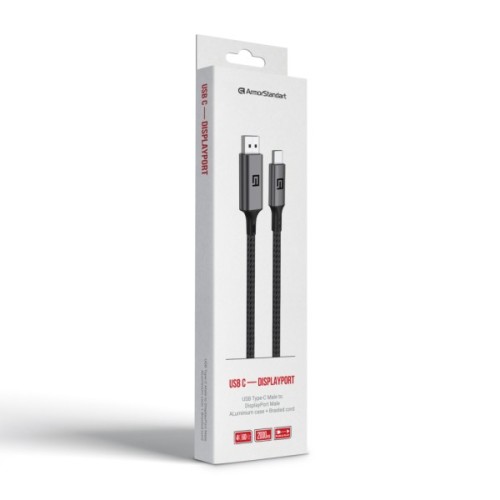 Кабель мультимедійний USB-C to DisplayPort M 2.0m 4K60Hz black Armorstandart (ARM76892)