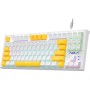 Клавіатура Aula F3032 keycaps plus 21 Yellow keys KRGD Red USB UA White (6948391204680)