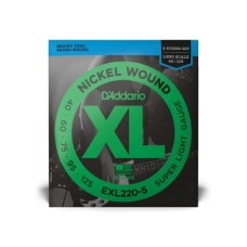 Струни для гітари D'Addario XL Nickel Wound Bass Super Light 5-String (40-125) (EXL220-5)