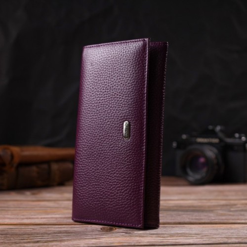 Гаманець Canpellini З натуральної шкіри Бузковий (21831)