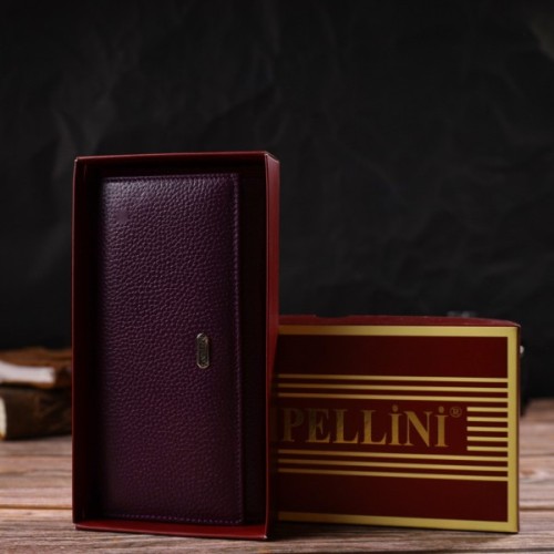 Гаманець Canpellini З натуральної шкіри Бузковий (21831)