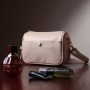 Сумка Vintage Компактна крос-боді жіноча з натуральної шкіри Біла (22591)