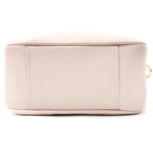 Сумка Vintage Компактна крос-боді жіноча з натуральної шкіри Біла (22591)