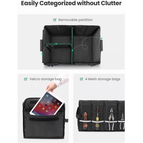 Сумка-органайзер Ugreen LP256 Foldable Multifunctional Car Trunk Organizer 55 л Black (80710)