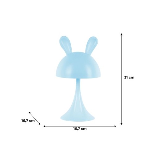 Нічник Kite Світильник LED з акумулятором Simple Bunny, блакитний (K25-317-1-3)