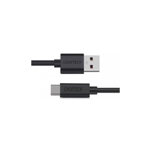 Дата кабель USB 2.0 AM to USB-C 3.0m 18W PVC black Choetech (AC0004-BK)