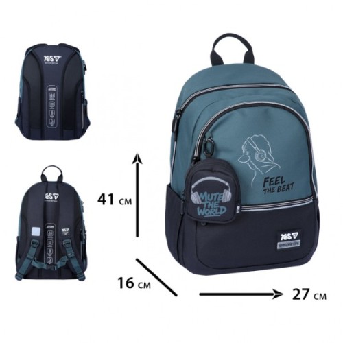 Рюкзак шкільний Yes Feel the Beat TS-113M (550324)