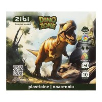 Пластилін ZiBi KIDS Line DINO 10 кольорів, 160 г (ZB.6278)