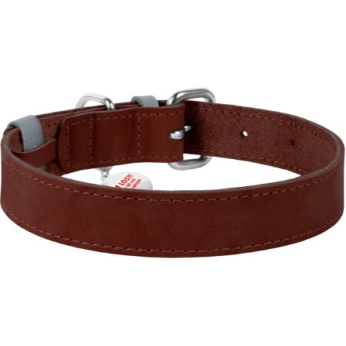 Нашийник для тварин WAUDOG Classic шкіряний 12 мм х 19-25 см коричневий (02016)