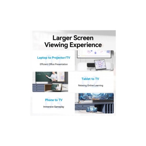 Кабель мультимедійний USB-C to HDMI M 2.0m 4K 60Hz black Vention (CRIBH)