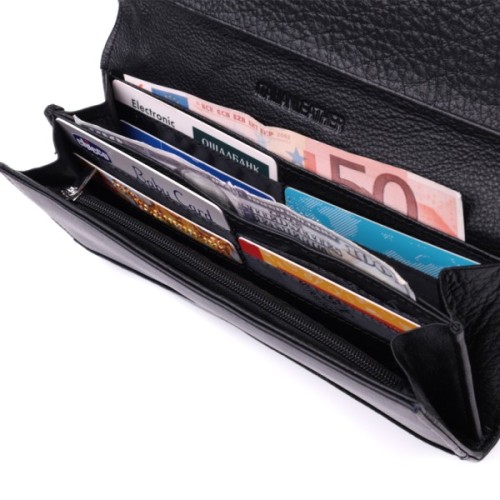 Гаманець ST Leather Шкіряний Чорний (22546)