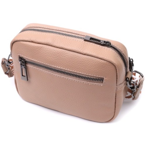 Сумка Vintage З натуральної шкіри Бежева (22637)