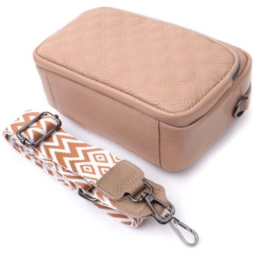 Сумка Vintage З натуральної шкіри Бежева (22637)