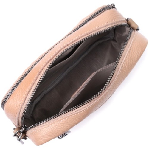 Сумка Vintage З натуральної шкіри Бежева (22637)