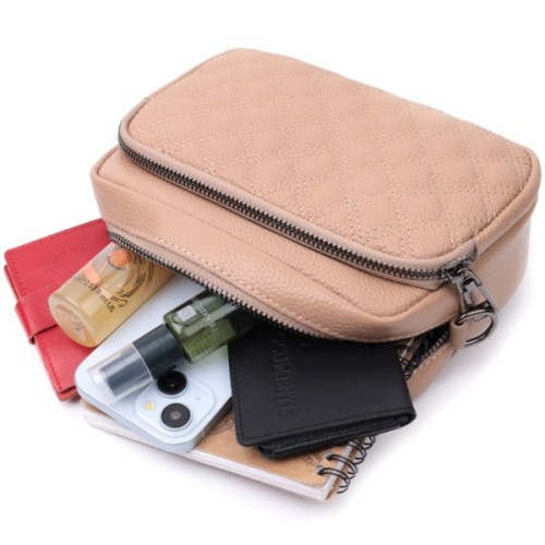 Сумка Vintage З натуральної шкіри Бежева (22637)