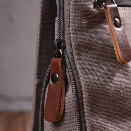 Сумка Vintage Чоловіча з текстилю Сіра (21266)