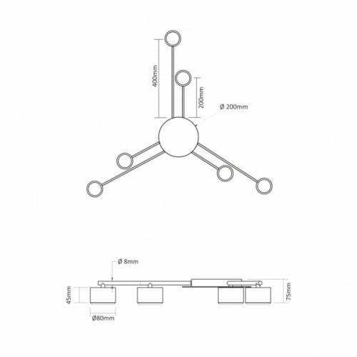 Світильник Videx під лампу 6xGX53 накладний Білий (VL-SPF21B-W)