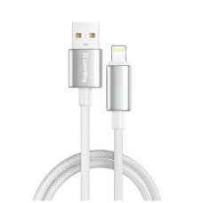 Дата кабель USB 2.0 AM to Lightning 2.0m 3A zinc alloy braided white ColorWay (CW-CBUL099-WT)