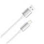 Дата кабель USB 2.0 AM to Lightning 2.0m 3A zinc alloy braided white ColorWay (CW-CBUL099-WT)