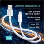 Дата кабель USB 2.0 AM to Lightning 2.0m 3A zinc alloy braided white ColorWay (CW-CBUL099-WT)