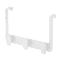 Вішалка для рушника Ardesto Minimalism Дверна на 3 гачки Біла (ARHB3109W)