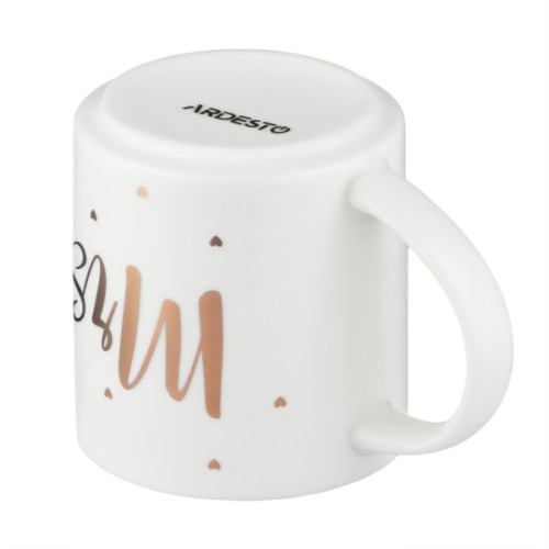 Чашка Ardesto Mrs, 280мл, порцеляна, білий (AR3499)