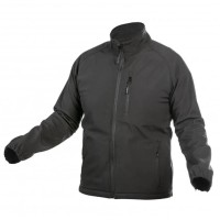 Куртка робоча Hoegert BIESE HT5K258-3XL SoftShell 96% поліестер/4% еластан чорна, 3XL (58) (HT5K258-3XL)