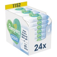 Дитячі вологі серветки Pampers Harmonie Aqua 24 пачки х 48 шт (8006540811276)