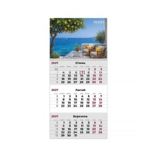 Календар Axent настінний квартальний 2027 р.,1 пр. Romantic 2 (8801-27-14-A)