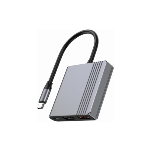 Концентратор Cablexpert USB-C 3-in-1 1xHDMI + 1xUSB 3.2 + 1xUSB-C PD 90W 10Gbps 4K60Hz (A-CM-COMBO3-05)