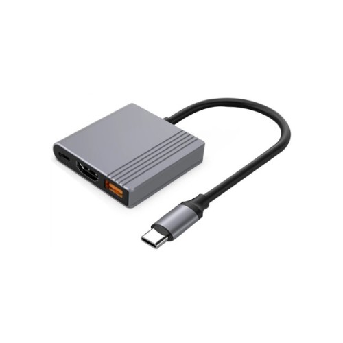 Концентратор Cablexpert USB-C 3-in-1 1xHDMI + 1xUSB 3.2 + 1xUSB-C PD 90W 10Gbps 4K60Hz (A-CM-COMBO3-05)