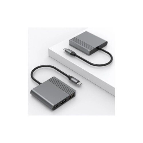 Концентратор Cablexpert USB-C 3-in-1 1xHDMI + 1xUSB 3.2 + 1xUSB-C PD 90W 10Gbps 4K60Hz (A-CM-COMBO3-05)