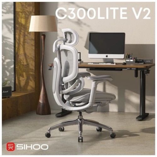 Офісне крісло Sihoo C300 LITE V2, White (C300-LITE-V2-B102)