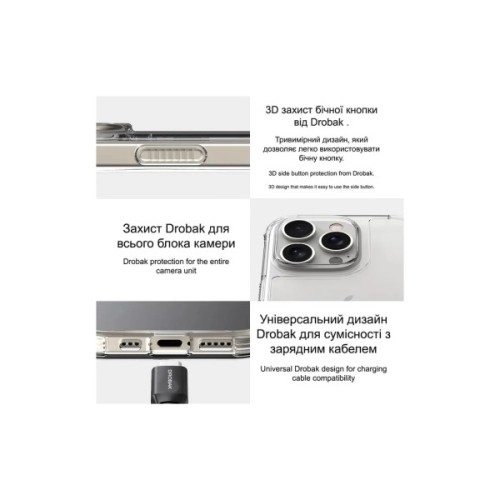 Чохол до мобільного телефона Drobak Acrylic Case with Airbag для Apple iPhone 16 Plus (949412)