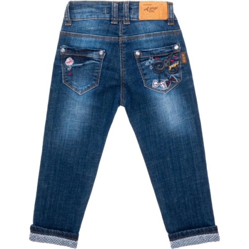 Джинси дитячі A-Yugi з відворотами (6434-92G-blue)