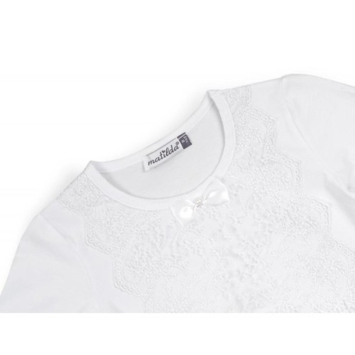 Кофта дитяча Matilda з мереживом (10498-128G-white)