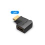 Перехідник HDMI M to HDMI F 4K60Hz 90° corner black Vention (AIPB0)