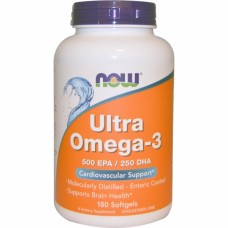 Жирні кислоти Now Foods Ультра Омега-3, 180 желатинових капсул (NOW-01662)
