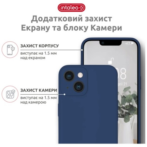 Чохол до мобільного телефона Intaleo SoftShell Apple iPhone 14 Blue (1283126557668)