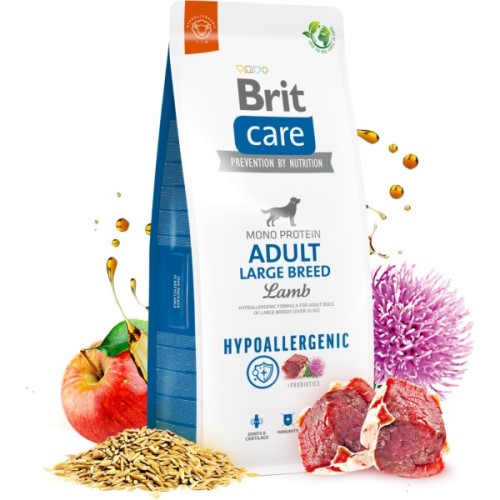 Сухий корм для собак Brit Care Dog Hypoallergenic Adult Large Breed з ягням 3 кг (8595602559084)