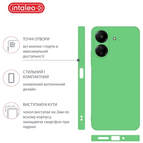 Чохол до мобільного телефона Intaleo Silicone Xiaomi Redmi 13C 4G Mint Green (1283126600753)