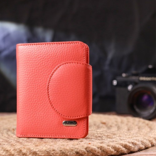 Портмоне Canpellini З натуральної шкіри Кораловий (21669)