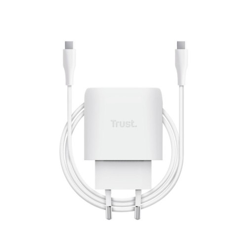 Зарядний пристрій Trust USB-C 45W GaN PD/PPS white (25522_TRUST)