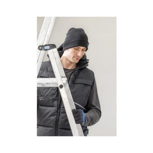 Жилет робочий Hoegert BORGER HT5K920-S утеплений з капюшоном 100% поліестер чорний, S (48) (HT5K920-S)