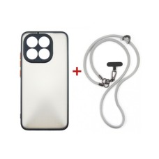 Чохол до мобільного телефона Dengos Case + Cross-body Strap Xiaomi 15T Black+Grey (DG-KM-CCRB-55)