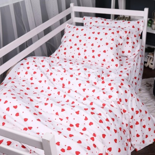 Постільна білизна MirSon 015 Love Фланель 220x240 King Size (2200009652622)