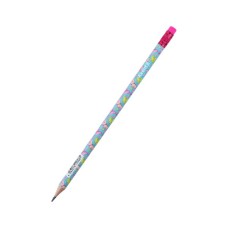 Олівець графітний Axent Summer Butterly круглий, з гумкою, НВ (9009/36-18-A)