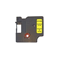 Стрічка для принтера етикеток UKRMARK RL-D-Vi-18432-BK/YE вінілова стрічка, аналог DYMO S0718450, (900312)