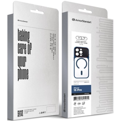 Чохол до мобільного телефона Armorstandart Y17 MagCase Apple iPhone 15 Pro Dark Blue (ARM91491)